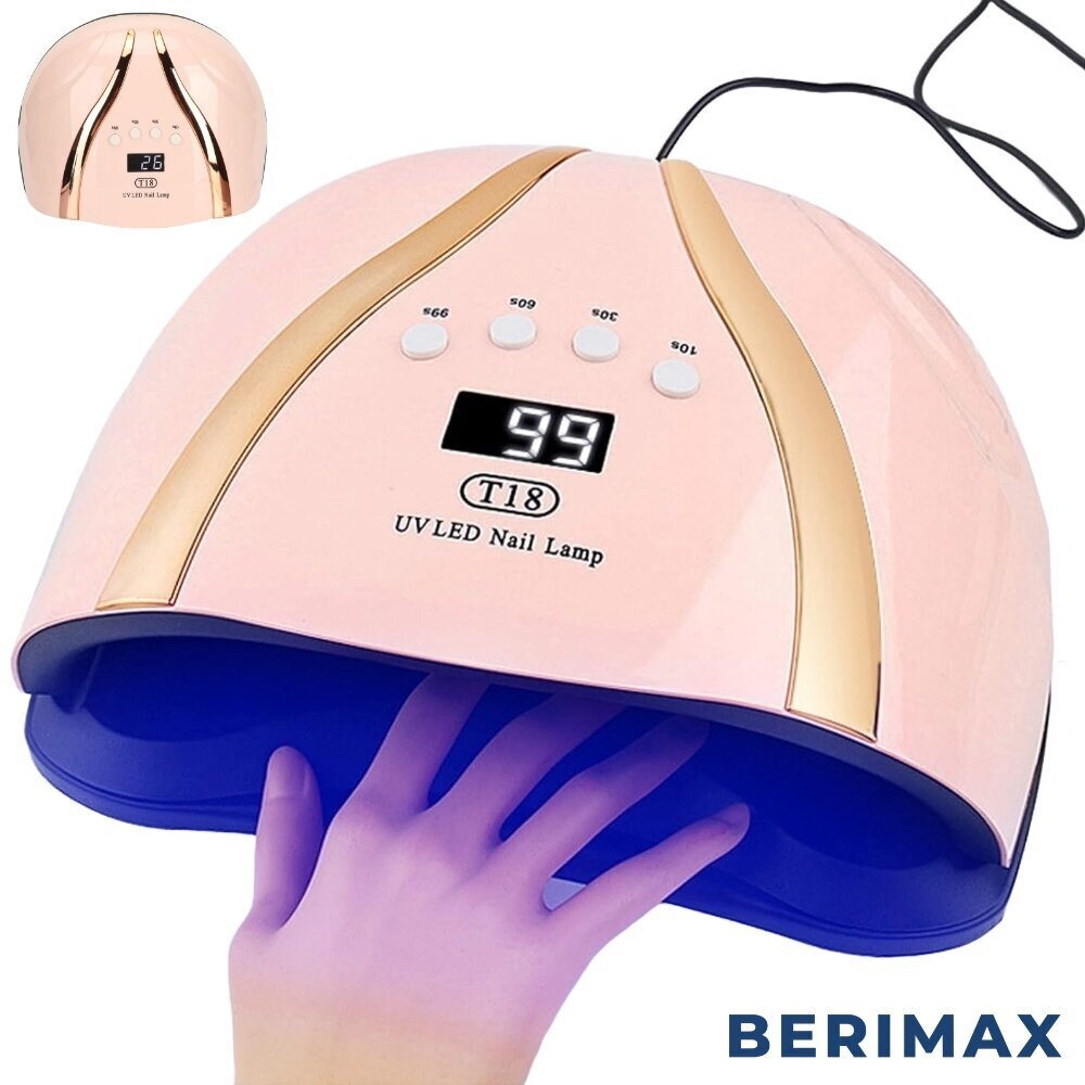 UV küünelamp Berimax T18 2in1 258W BRM_1904082PN hind ja info | Maniküüri, pediküüri tarvikud | kaup24.ee