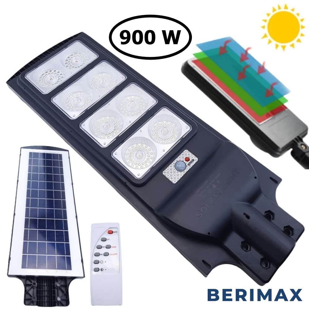 Tänavavalgusti päikesepaneeliga Berimax SL4007 900W BRM_14090458 цена и информация | Aia- ja õuevalgustid | kaup24.ee