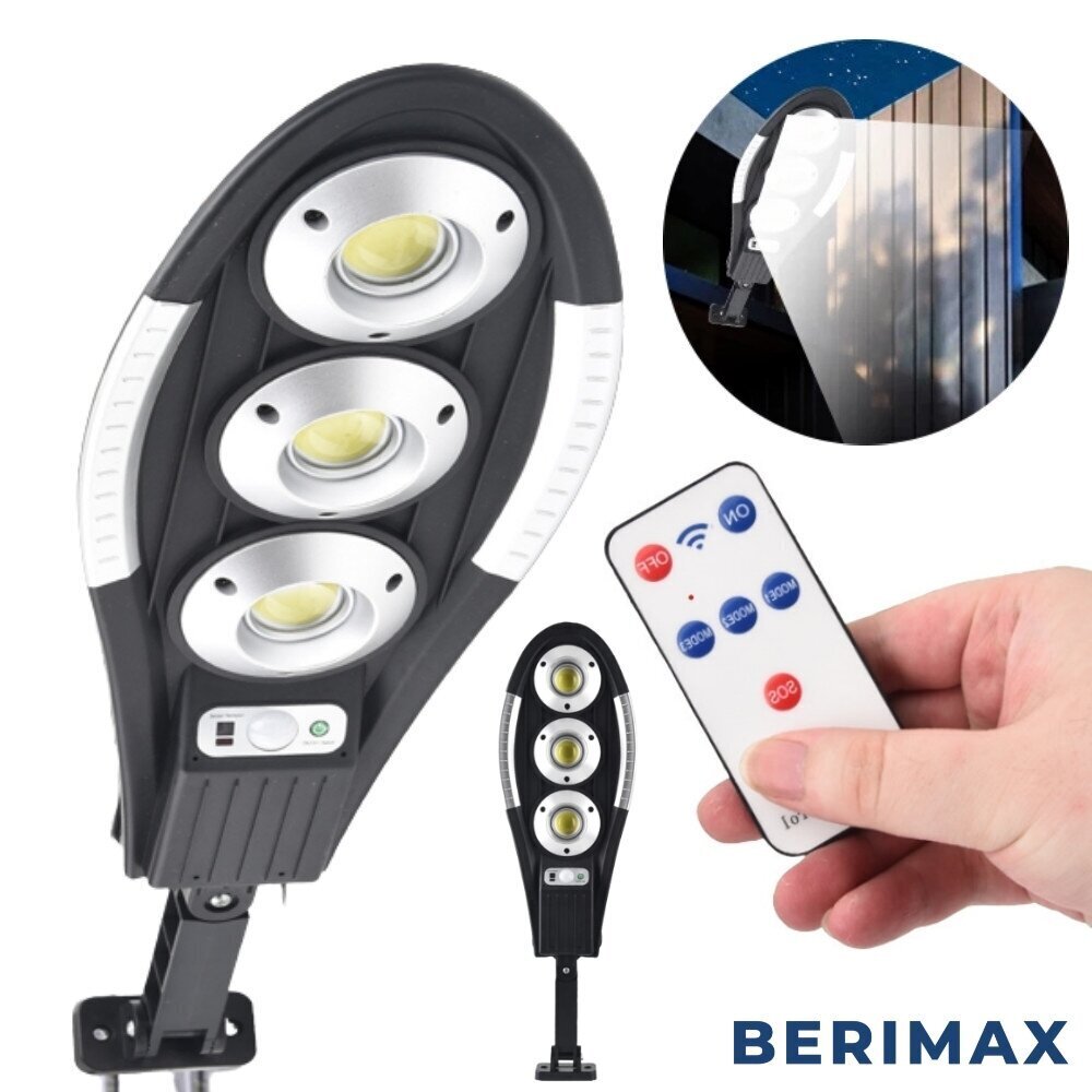 Tänavavalgusti Berimax SL90 koos päikesepaneeliga BRM_14090453 hind ja info | Aia- ja õuevalgustid | kaup24.ee