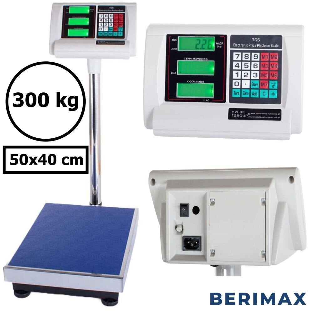 Platvormkaal Berimax 3001BM (300 kg, 50x40) BRM_0105305 цена и информация | Tööstuskaalud | kaup24.ee