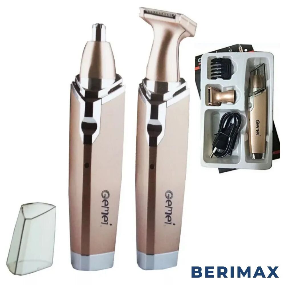 Nina- ja kõrvakarvade trimmer Berimax 2in1 Gemei GM 3110 BRM_0409110BR hind ja info | Juukselõikusmasinad, trimmerid | kaup24.ee