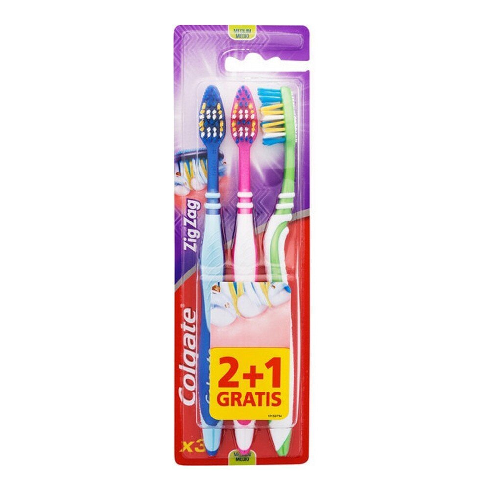 Hambahari Colgate ZigZag, 3 tk. hind ja info | Suuhügieen | kaup24.ee