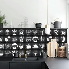 Наклейки на плитку Ретро кухня, 24 шт. 15х15 см цена и информация | Декоративные наклейки | kaup24.ee