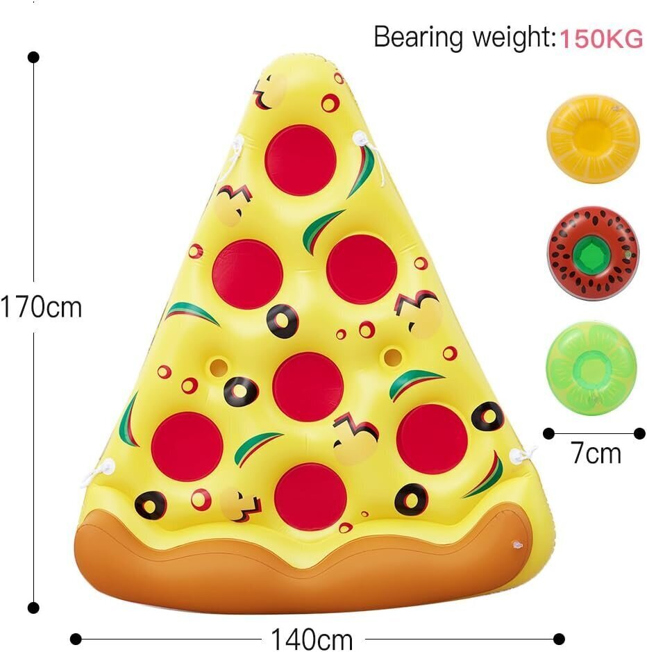 Täispuhutav matrats "Pizza" 170 x 140 cm hind ja info | Täispuhutavad madratsid ja mööbel | kaup24.ee