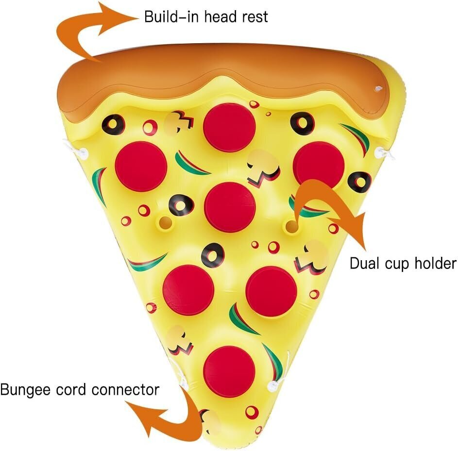 Täispuhutav matrats "Pizza" 170 x 140 cm hind ja info | Täispuhutavad madratsid ja mööbel | kaup24.ee