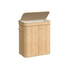 Бамбуковая корзина для белья Songmics, 100 л, натуральный цвет цена и информация | Аксессуары для ванной комнаты | kaup24.ee