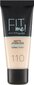 Maybelline FIT ME Matte jumestuskreem 110 Porcelain, 30ml hind ja info | Jumestuskreemid, puudrid | kaup24.ee