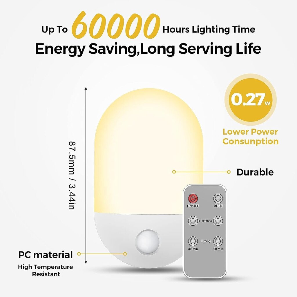 Mitmevärviline LED öölamp lastele "Suright LD061-WH" цена и информация | Lastetoa valgustid | kaup24.ee