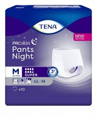 TENA Pants Super Night M 10p цена и информация | Подгузники, прокладки, одноразовые пеленки для взрослых | kaup24.ee