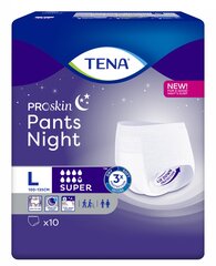 TENA Pants Super Night L 10p цена и информация | Подгузники, прокладки, одноразовые пеленки для взрослых | kaup24.ee