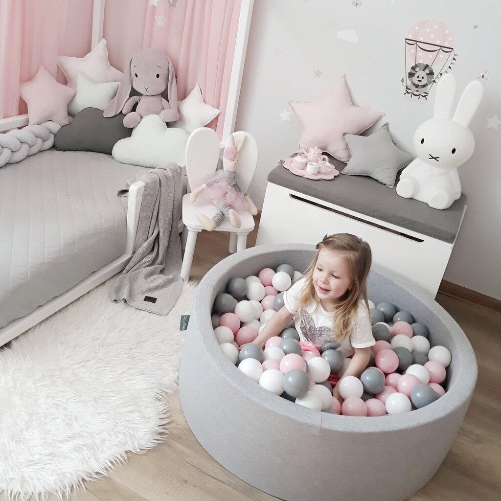 Pallibassein KiddyMoon 90x30cm/200, roosa цена и информация | Imikute mänguasjad | kaup24.ee