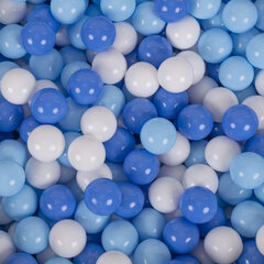KiddyMoon 90X30 см/200 шаров ∅ 7 см/2,75 дюйма, углубление для детских поролоновых мячей, сертифицировано, сделано в ЕС, Winter: Белый/Белый/Синий цена и информация | Игрушки для малышей | kaup24.ee