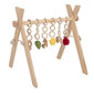 KiddyMooni puidust mängutuba pehme vahtmatiga väikelastele, kellel on rippuvad mänguasjad Montessori mänguasi väikelastele Treenige kõrberoosa matiga looduslikult hind ja info | Imikute mänguasjad | kaup24.ee