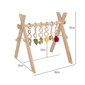 KiddyMooni puidust mängumaja pehme vahtmatiga väikelastele rippuvate mänguasjadega Montessori mänguasi väikelastele Treenige helehalli matiga hind ja info | Imikute mänguasjad | kaup24.ee