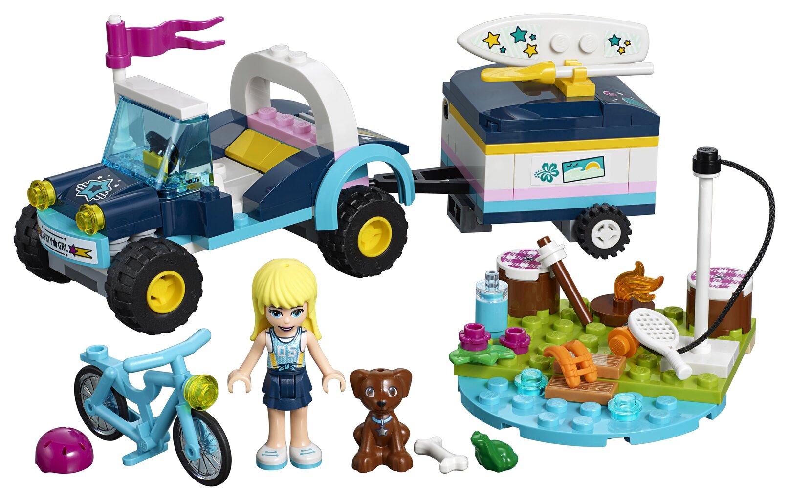 41364 LEGO® Friends Stephanie vanker ja haagis цена и информация | Klotsid ja konstruktorid | kaup24.ee