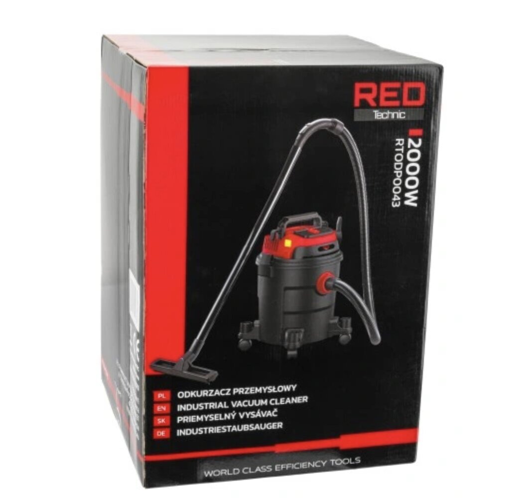 Tööstuslik tolmuimeja Red Technic RTODP0043 2000 W hind ja info | Tööstuslikud tolmuimejad | kaup24.ee