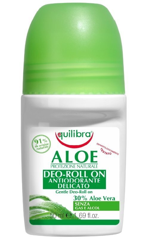 Rulldeodorant aaloeekstraktiga Equilibra Aloe Protezione Naturale Gentle 50 ml цена и информация | Deodorandid | kaup24.ee