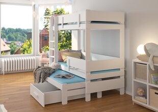 Кровать двухъярусная ADRK Furniture Etapo 80x180 см, серый/коричневый цвет цена и информация | Детские кровати | kaup24.ee