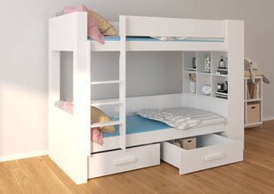 Кровать двухъярусная Adrk Furniture Garet, 80x180 см, белый/серый цвет цена и информация | Детские кровати | kaup24.ee