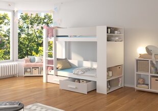 Narivoodi Adrk Furniture Garet, 80x180 cm, valge/hall hind ja info | Lastevoodid | kaup24.ee