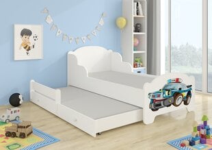 Детская кровать Adrk Furniture Amadis II Police с матрасом, 80x160 см, белый цвет цена и информация | Детские кровати | kaup24.ee