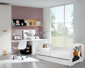 Lastevoodi Adrk Furniture Pepe digger, 80x160 cm, valge цена и информация | Детские кровати | kaup24.ee