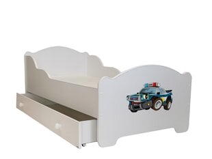 Lastevoodi Adrk Furniture Amadis Police, 80x160 cm, valge hind ja info | Lastevoodid | kaup24.ee