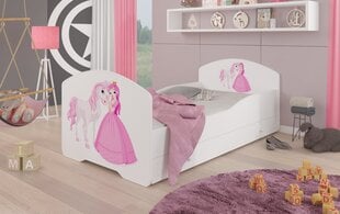 Lastevoodi Adrk Furniture Pepe Princess and horse, 80x160 cm, valge цена и информация | Детские кровати | kaup24.ee