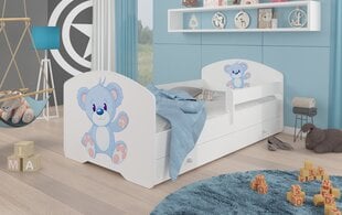 Детская кроватка Adrk Furniture Pepe blue Bear, 80x160 см, белый цвет цена и информация | Детские кровати | kaup24.ee