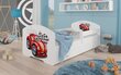 Lastevoodi Adrk Furniture Pepe car zigzag, 80x160 cm, valge hind ja info | Lastevoodid | kaup24.ee