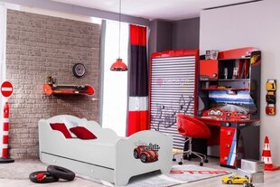 Детская кровать Adrk Furniture Amadis Car Zagzag, 70x140 см, белый цвет цена и информация | Детские кровати | kaup24.ee