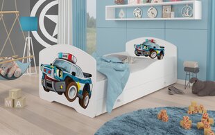Детская кровать Adrk Furniture Pepe Police, 70x140 см, белый цвет цена и информация | Детские кровати | kaup24.ee