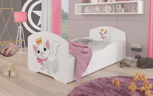 Lastevoodi Adrk Furniture Pepe cat, 80x160 cm, valge цена и информация | Детские кровати | kaup24.ee