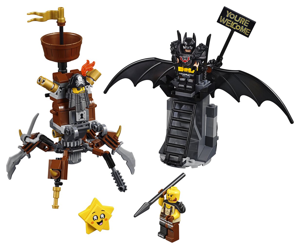 70836 LEGO® MOVIE 2 lahinguvalmis Batman ja Metallhabe hind ja info | Klotsid ja konstruktorid | kaup24.ee