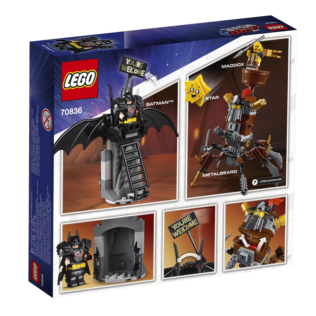 70836 LEGO® MOVIE 2 lahinguvalmis Batman ja Metallhabe hind ja info | Klotsid ja konstruktorid | kaup24.ee