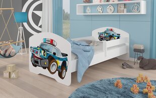 Детская кровать Adrk Furniture Pepe Police, 70x140 см, белый цвет цена и информация | Детские кровати | kaup24.ee