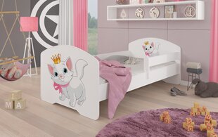 Детская кроватка Adrk Furniture Pepe cat, 70x140 см, белый цвет цена и информация | Детские кровати | kaup24.ee