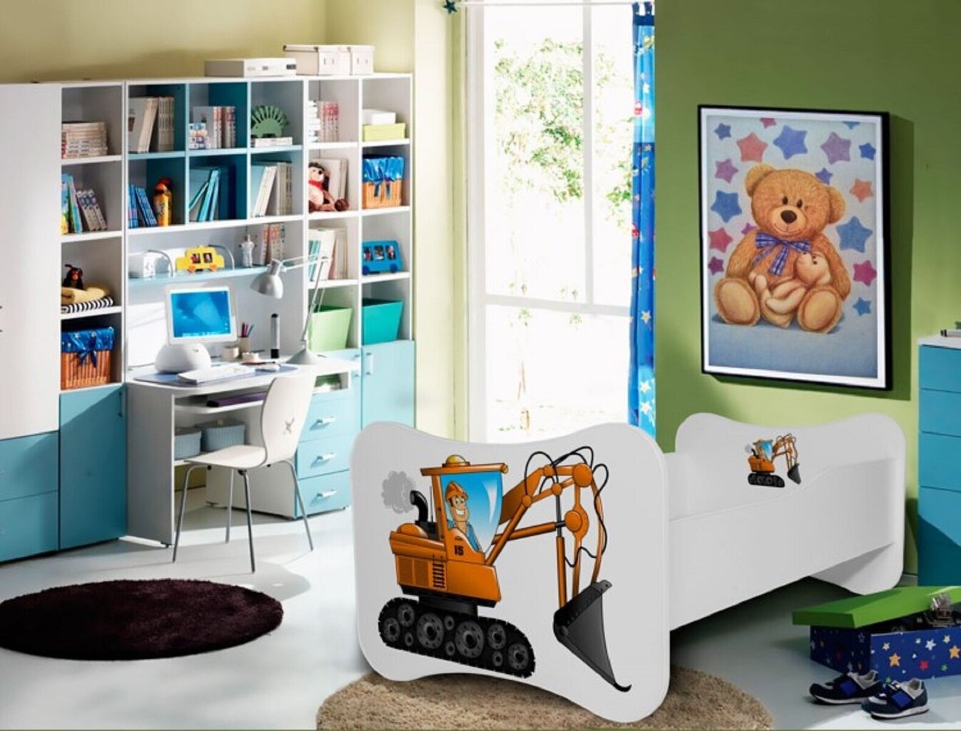 Lastevoodi Adrk Furniture Gonzalo digger, 80x160 cm, valge цена и информация | Lastevoodid | kaup24.ee