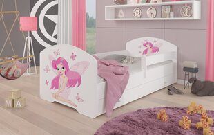 Детская кровать Adrk Furniture Pepe Girl with wings, 70x140 см, белый цвет цена и информация | Детские кровати | kaup24.ee