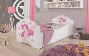 Детская кровать Adrk Furniture Casimo Girl with wings, 70x140 см, белый цвет цена и информация | Детские кровати | kaup24.ee