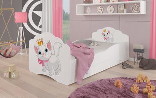 Lastevoodi Adrk Furniture Casimo Cat, 80x160 cm, valge цена и информация | Детские кровати | kaup24.ee
