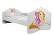 Lastevoodi Adrk Furniture Casimo Girl with unicorn, 70x140 cm, valge hind ja info | Lastevoodid | kaup24.ee