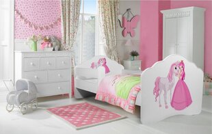 Детская кроватка Adrk Furniture Casimo Princess with horse, 70х140 см, белая цена и информация | Детские кровати | kaup24.ee