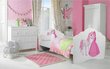 Lastevoodi Adrk Furniture Casimo Princess with horse, 70x140 cm, valge hind ja info | Lastevoodid | kaup24.ee