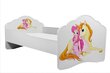 Lastevoodi Adrk Furniture Casimo Girl with unicorn, 70x140 cm, valge hind ja info | Lastevoodid | kaup24.ee