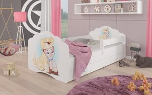 Lastevoodi Adrk Furniture Casimo Dog and Cat, 80x160, valge hind ja info | Lastevoodid | kaup24.ee