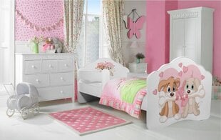 Детская кроватка Adrk Furniture Casimo two dogs, 70x140 см, белый цвет цена и информация | Детские кровати | kaup24.ee