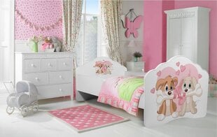 Детская кроватка Adrk Furniture Casimo two dogs, 70x140 см, белый цвет цена и информация | Детские кровати | kaup24.ee