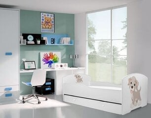 Lastevoodi Adrk Furniture Pepe dog, 80x160 cm, valge hind ja info | Lastevoodid | kaup24.ee