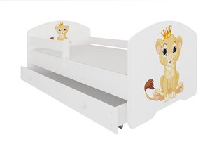 Lastevoodi Adrk Furniture Pepe Lion, 70x140 cm, valge hind ja info | Lastevoodid | kaup24.ee